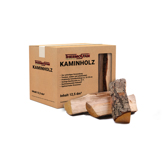 Thermospan® Kaminholz – Palette mit 72 Netzen à 12,5 dm³