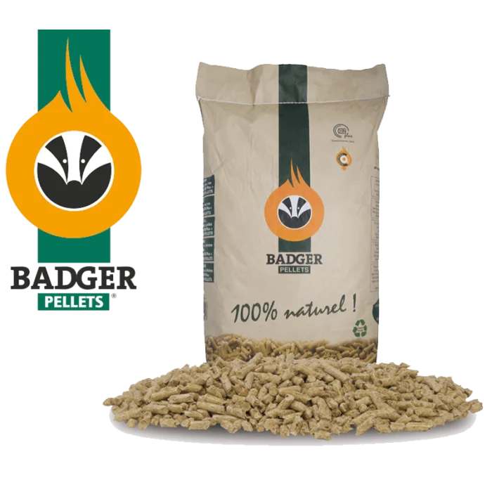 BADGER Holzpellets – Palette 65 Säcke à 15 kg (975 kg)