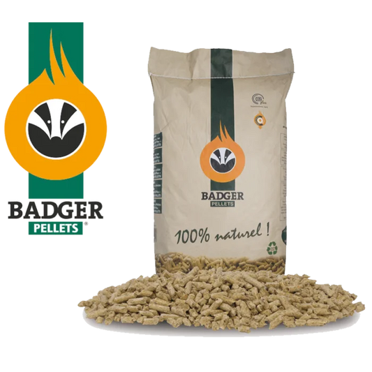 BADGER Holzpellets – Palette 65 Säcke à 15 kg (975 kg)
