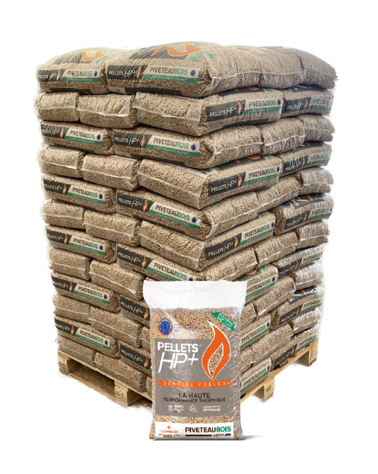 Pellets HP+ Palette 72 Säcke (15 Kg) – Premium DINplus & ENplus – 1080 kg